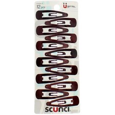 2 Pack Scunci Center Clippies Hair Barrettes, 12 Ct