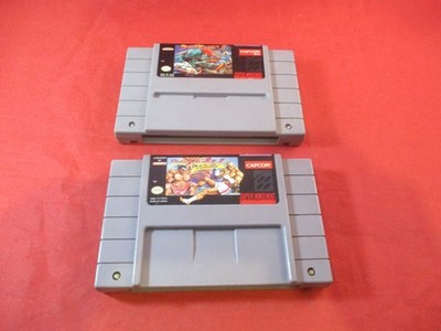 Street Fighter II & Street Fighter II Turbo (Super Nintendo SNES) 2 games #B