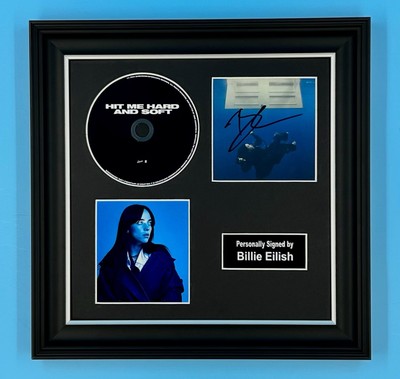 Billie Eilish signiertes Foto & CD gerahmt & Echtheitszertifikat Hit Me Hard And Soft Poster Auto