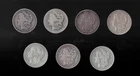 Lot Of 7 Morgan Silver Dollars 90% Junk years 1879-1885