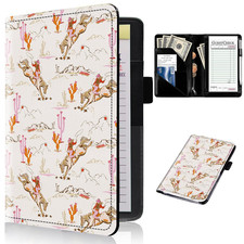 Server Book for Waitress - Leather Server Wallet Western Pink Waitress
