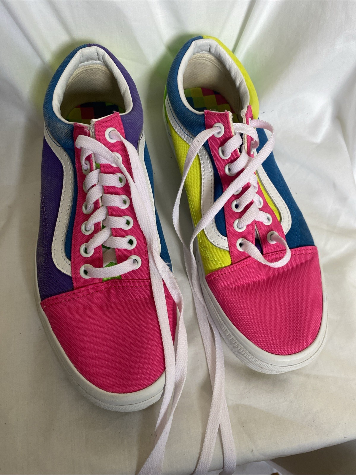 SAOLA Vans Scarpe Unisex Cravatta Uomo 8.5 Donna 10.0 Multicolore