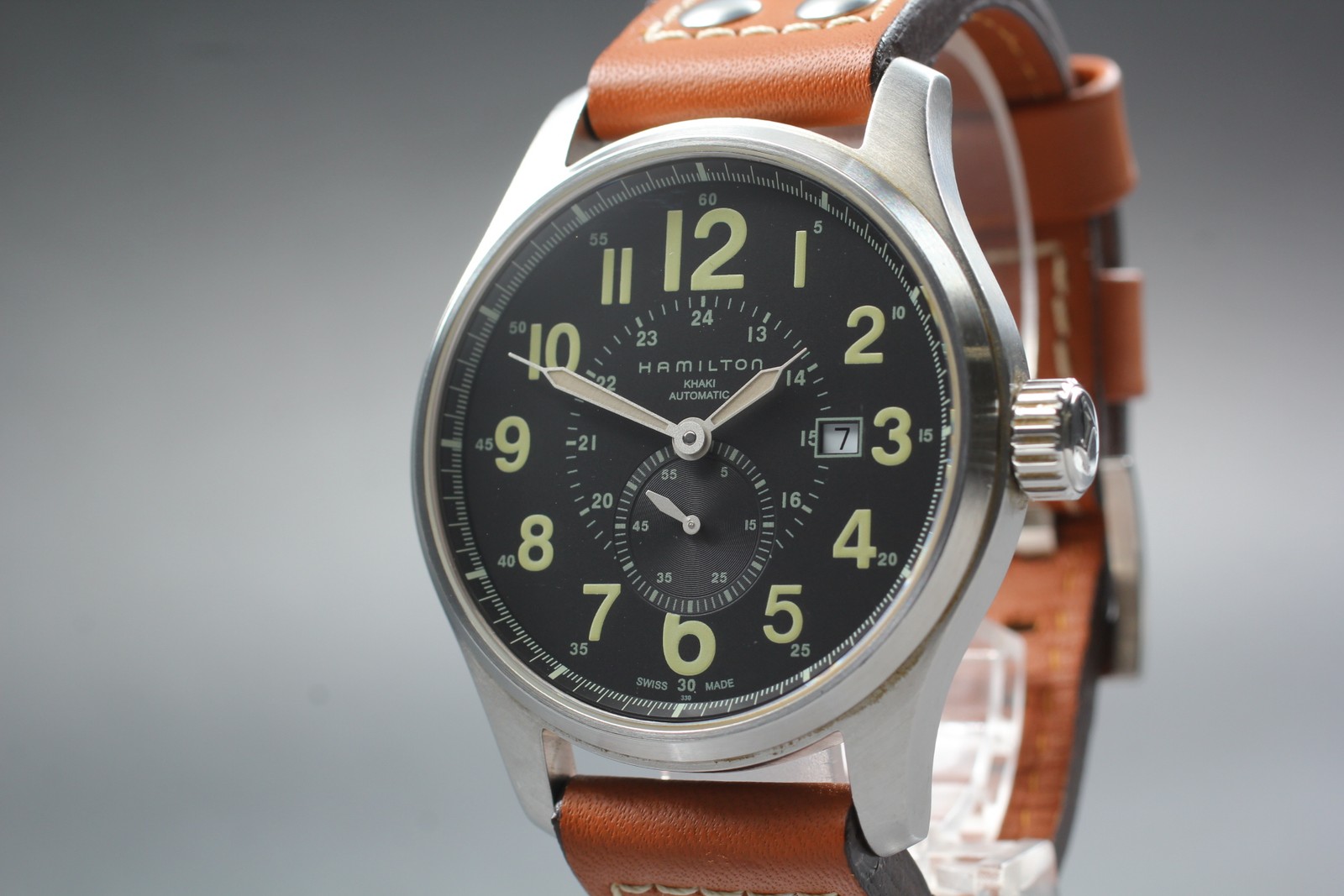 [Near MINT] Hamilton Khaki Field Officer H706550 Black Dial AT Men's Watch