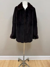 Beautiful Classic Dark Brown Sheared Mink Stroller Size Small #2538