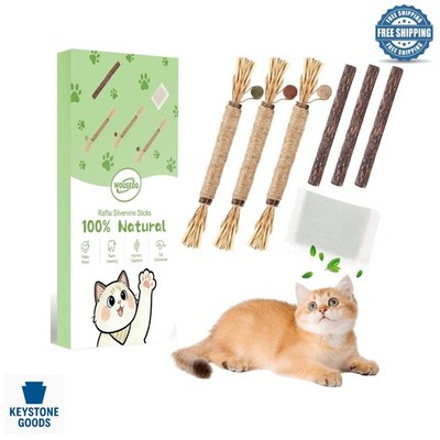 7 Pack Silvervine Cat Chew Toys with Catnip & Balls