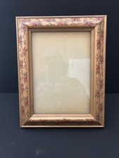 Vintage Gold Painted Floral Frame 5" x 7"