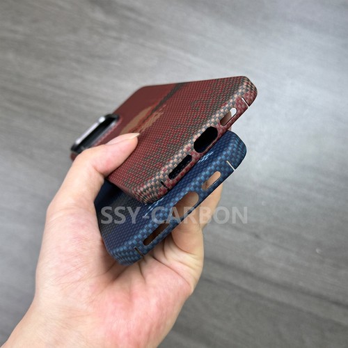 For Apple iPhone 16 Pro Max Real Carbon Fiber Aramid Case Magsafe Magnetic Cover - Picture 8 of 12