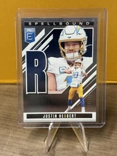 2025 Donruss Elite Justin Herbert Spellbound Letter R # /799 Chargers