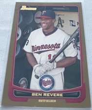 2012 Bowman Baseball Ben Revere Minnesota Twins Gold Parallel #65