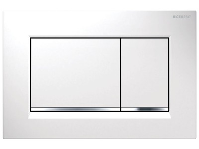 Bedientaster GEBERIT Sigma 30, weiß hochglänzend, doppelt bündig - A