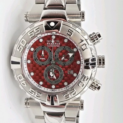 Invicta Reserve Subaqua Noma I Men's Watch Quartz 21524 47mm Swiss Made Red