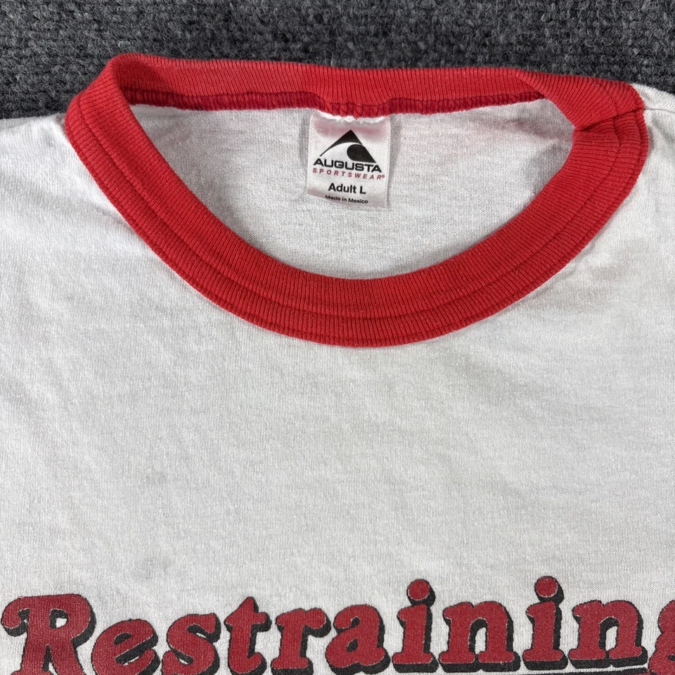 Camiseta Restraining Order Locked In Time Hardcore Punk Band Talla L Roja Blanca Foto 3 de 4