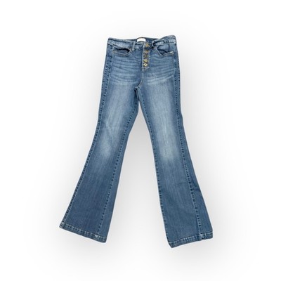 Sofía Jeans Women's Melisa Flare Denim Button Fly High Rise Med