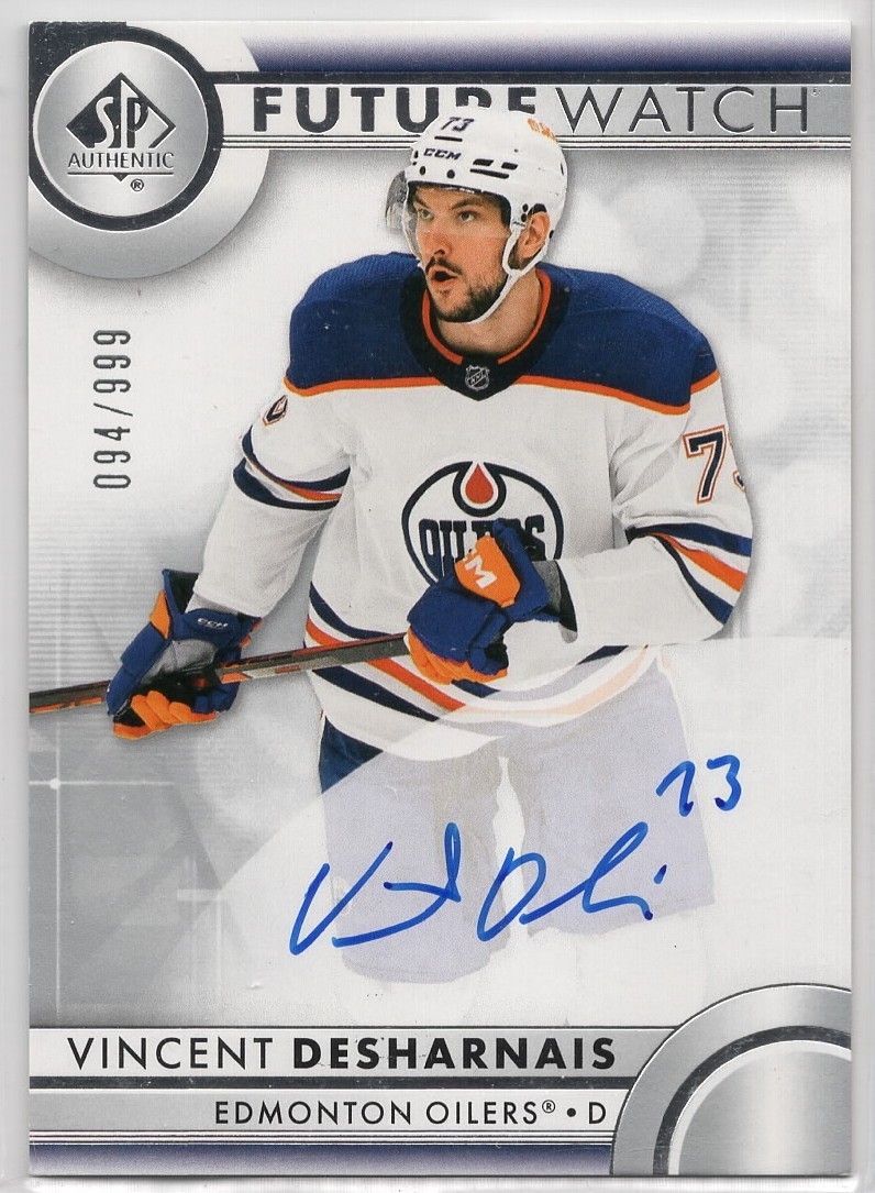 2023-24 SP Authentic Vincent Desharnais #133 Oilers Future Watch Auto SN# /999