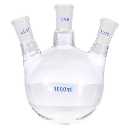 1000ml Boiling Flask, Glass 3 Neck Round Bottom Flask - Picture 1 of 6