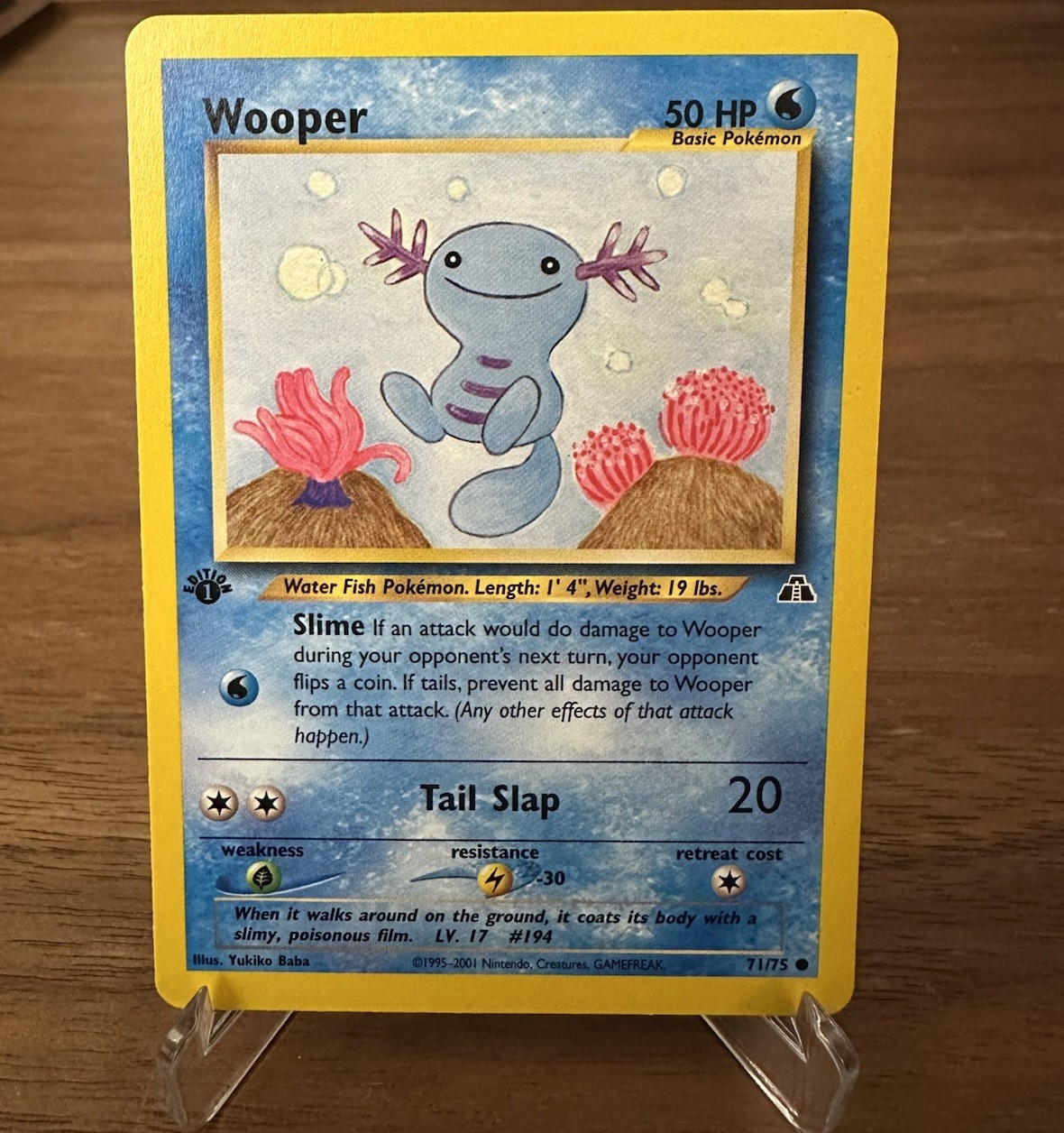 Pokemon 1st Edition Neo Discovery Wooper 71/75 NEAR MINT