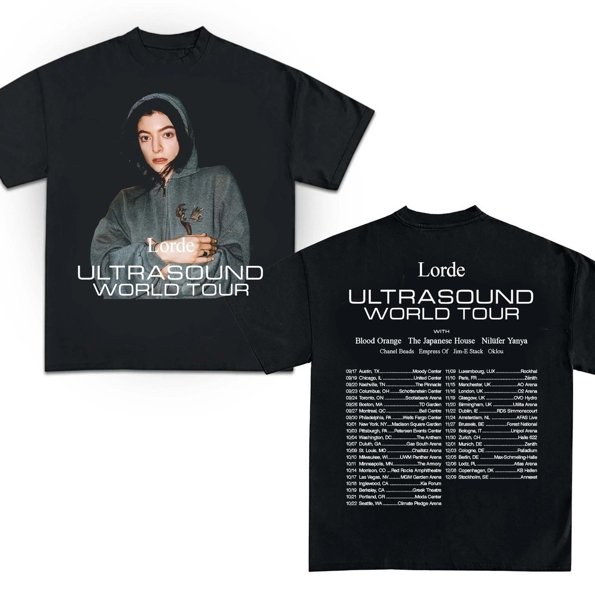 Lorde Ultrasound Tour T-shirt, Lorde Tour Merch 2025 Tour T-shirt