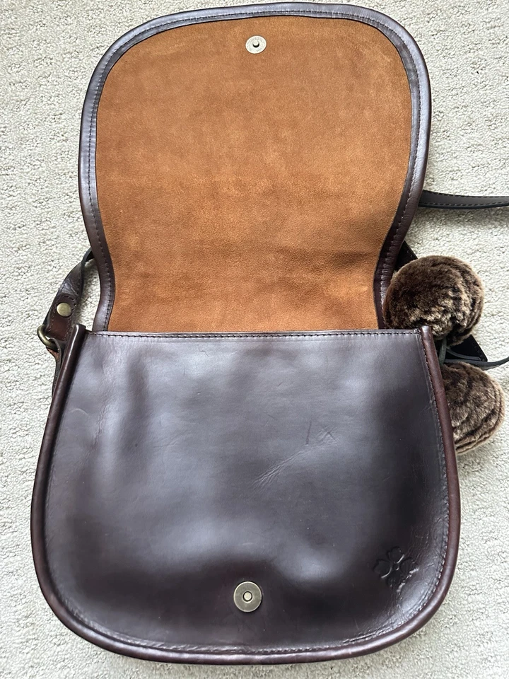Bolso Bandolera Patricia Nash Salerno Piel de Oveja Sillín Marrón Chocolate Boho Foto 4 de 4