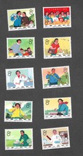 CINA 1966 Donne Lavoratrici Serie 10 Valori S75 MNH Scott 907-916 TOP QUALITY