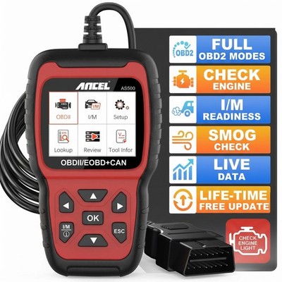 ANCEL Diagnosegerät 2026 AS500 KFZ OBD2 Tester Fehlerspeicher Auslesen Löschen