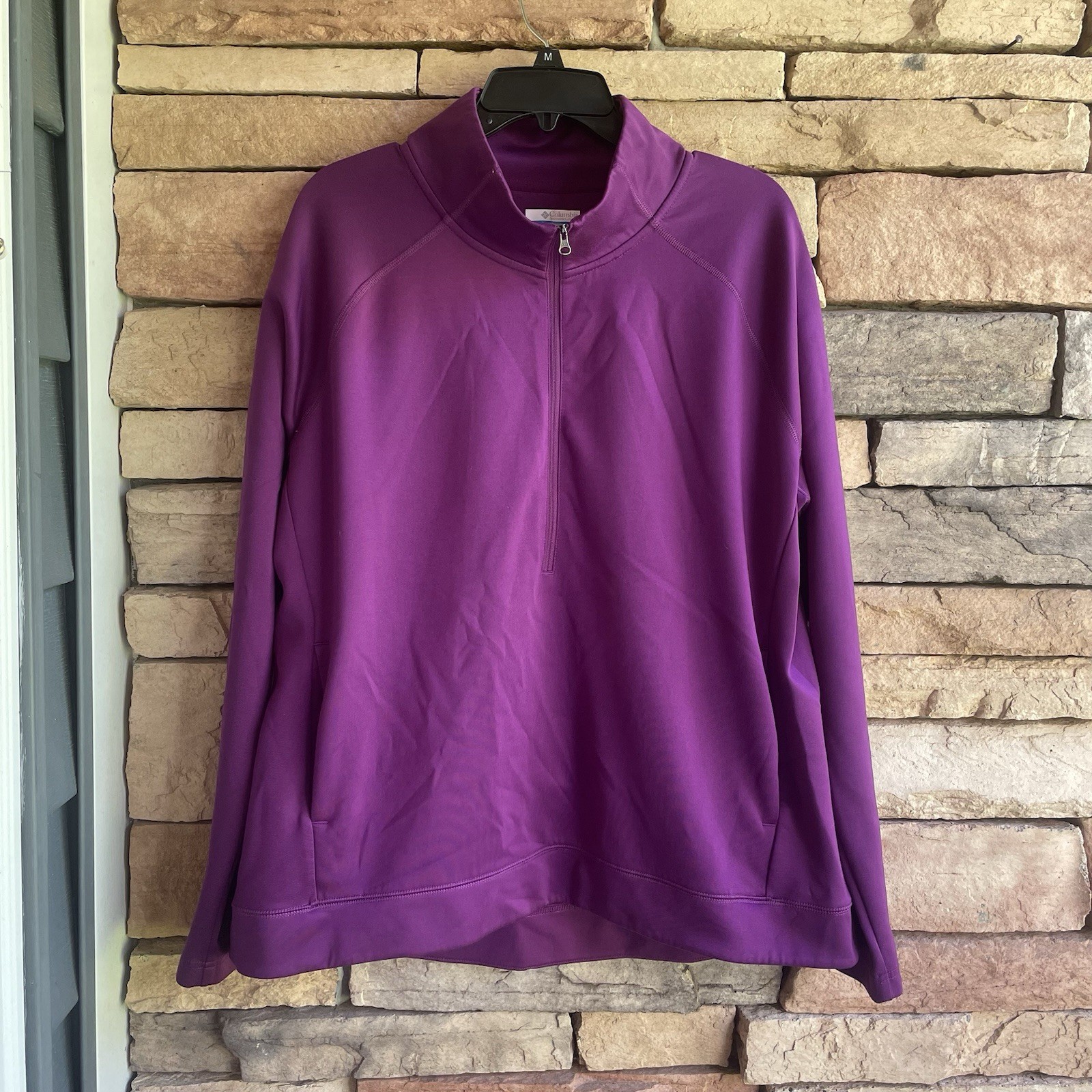Columbia purple partial zip pullover sweatshirt E… - image 1