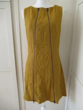 SPACE Style Concept made in Italy Mustard Yellow Double Zipper Dress size 42