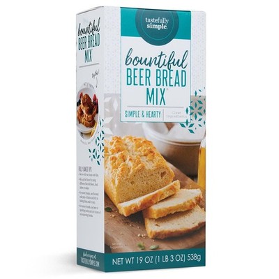 Tastefully Simple Bountiful Beer Bread Mix, 19 Ounce 19 (Pack of 1)