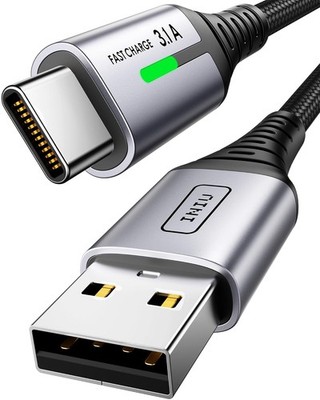 INIU USB C Kabel 3m Typ C 3,1A Schnellladekabel Nylon für iPhone Samsung Google