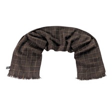 Woolmark Vintage 90s Check Scarf Pure New Wool Made in Italy     