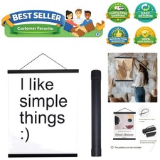 Magnetic Poster Hanger Frame, 16x24 16x22 16x20 Light Wood Wooden Magnet Canv...