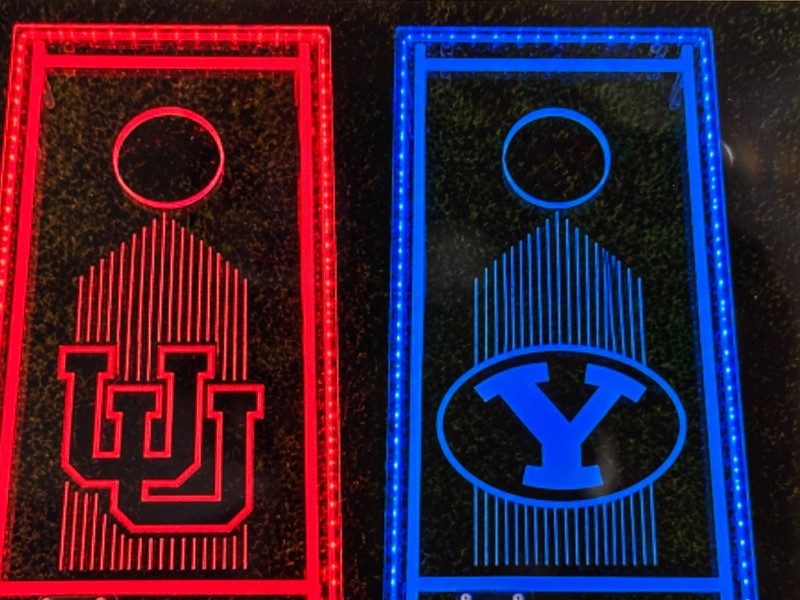 Cornhole Set - Light Up Utah Utes vs. BYU - Value - $480