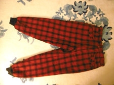 RARE 1963 Vintage Woolrich Wool Pants 36 Buffalo Plaid Metal buttons