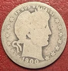 1900-O Barber Quarter. Free Shipping