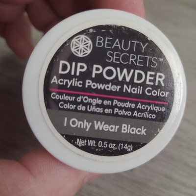 Beauty Secrets Dip Powder Acrylic Nail Manicure I Only Wear Black 0.5oz