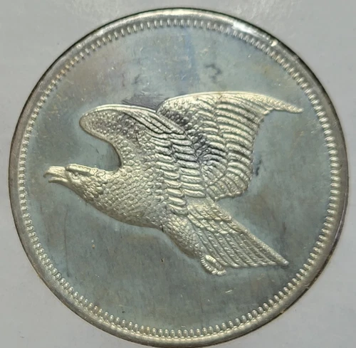 1 ounce Silver Round Flying Eagle VM III MS/BU Very Rare Mint State Encapsulated