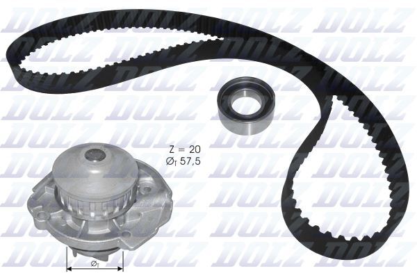 Kit courroie de distribution et pompe à eau durable pour Fiat Punto 55 de collection
