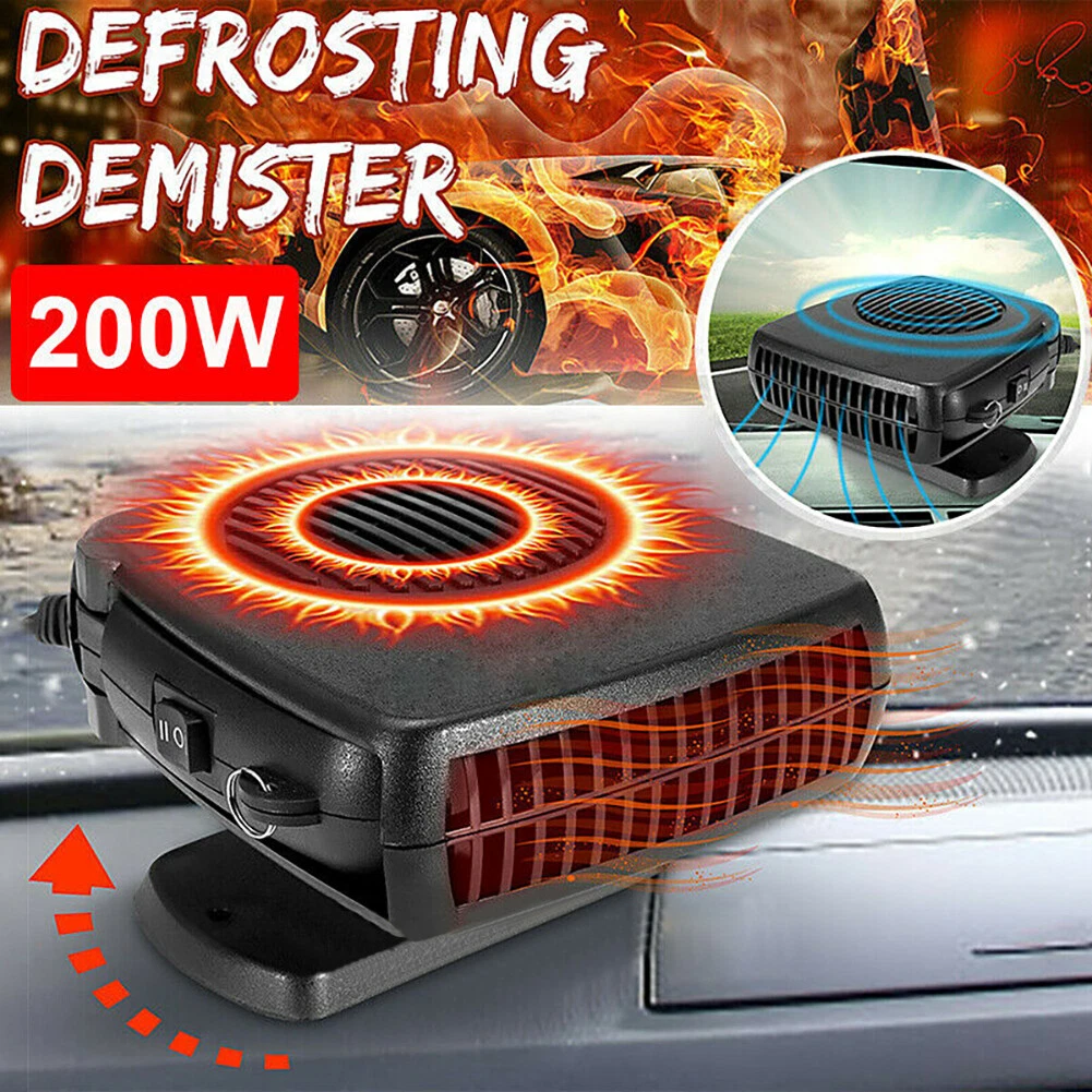 200W Electric Car Heater 12V DC Heating Fan Defogger Defroster Demister  Portable | eBay