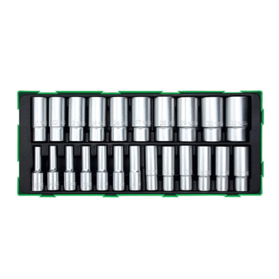 Toptul GTB2305 - 23PCS - 1/2'' DR. Flank Deep Socket Set