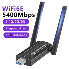 WiFi6E Tri-band AX5400 USB3.0 WiFi Adapter Wireless Network Card IEEE 802.11ax
