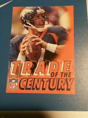 1997 NFL Trade of the Century-John Elway Denver Broncos Football Card  rare!!