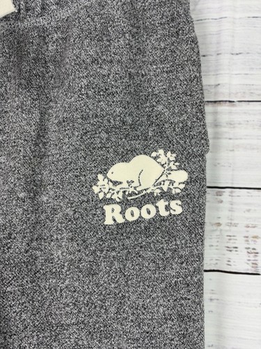 ROOTS Girls KIDS SIZE 12 Ages 11-12 Salt & Pepper Gray SWEATPANTS Joggers Canada - Picture 2 of 10