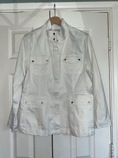 NEW CHICO'S Ecru Twill UTILITY JACKET SIZE 2