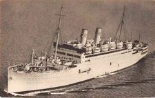 Svenska Amerika Linien MS Gripsholm at Sea Antique Postcard J57714
