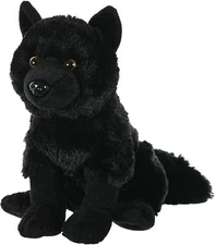 Wild Republic 12" Black Wolf Plush Stuffed Animal Toy Canis lycaon
