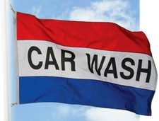 NEW CAR WASH FLAG BANNER 3 X 5ft SIGN better quality usa seller 100D