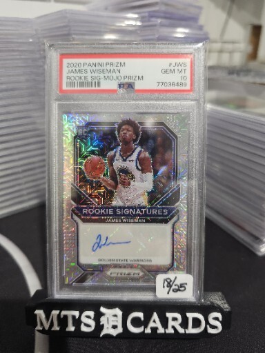 2020-21 Panini Prizm James Wiseman RC Rookie Signatures Mojo Auto #18/25
