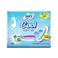 Sofy Cool freshness Extra Long Sanitary Pads, Pack of 15