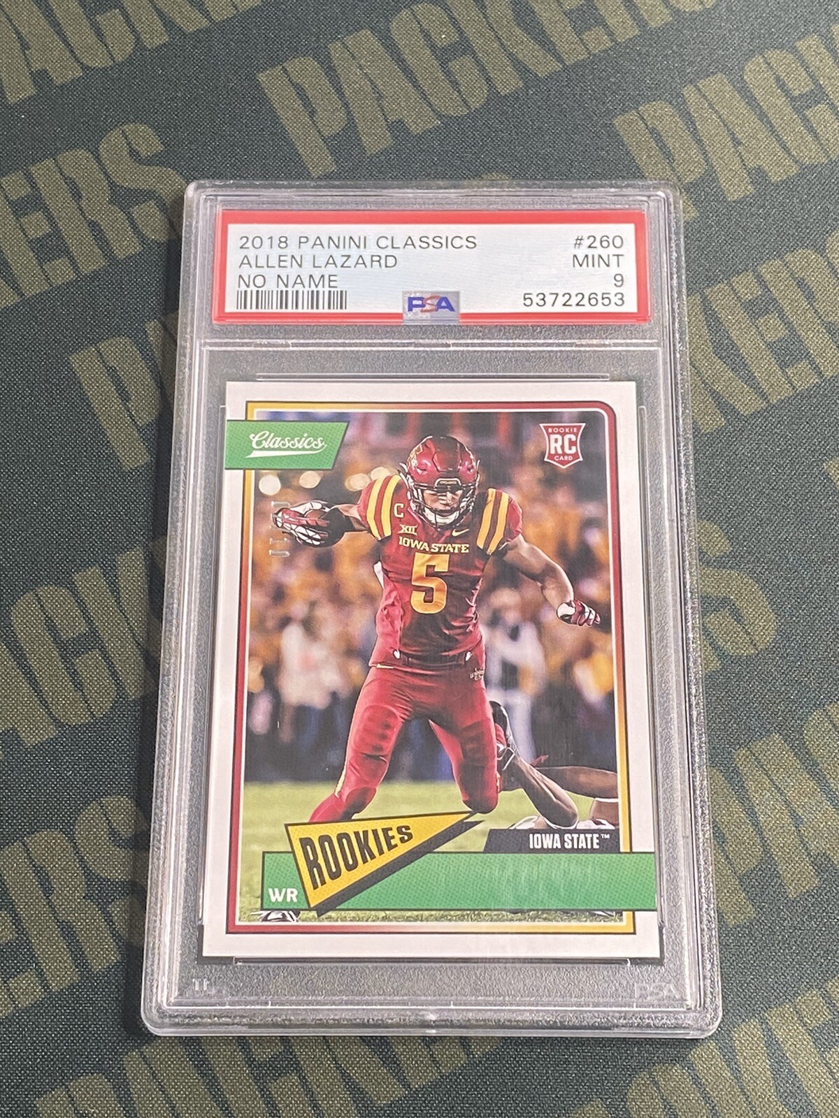 Allen Lazard Panini Classics #260 No Name