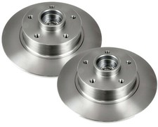 2 Brake Discs Rear Solid Fits Renault Clio Megane Modus Grand Modus Twingo Wind