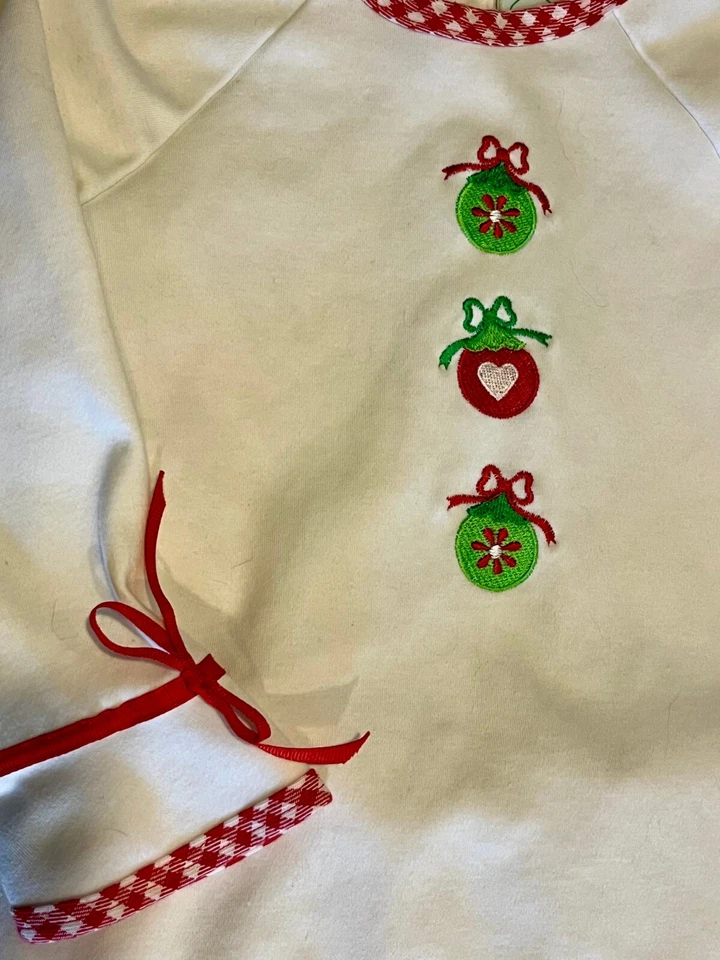 Chez Ami por Patsy Aiken Niñas Talla 5 2 piezas Traje de Navidad Rojo y Blanco Foto 3 de 4